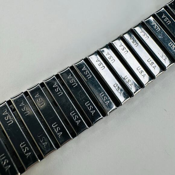 Zuni Sterling Silver, Turquoise and Mother of Pearl Watch Band Tips - Picture 7 of 8